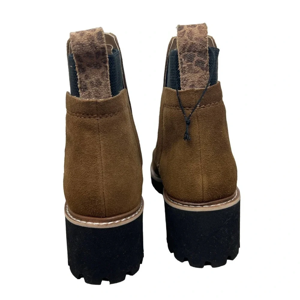 Dolce Vita Huey H2O Slip On Lug Bootie in Brown Suede Womens Size 6